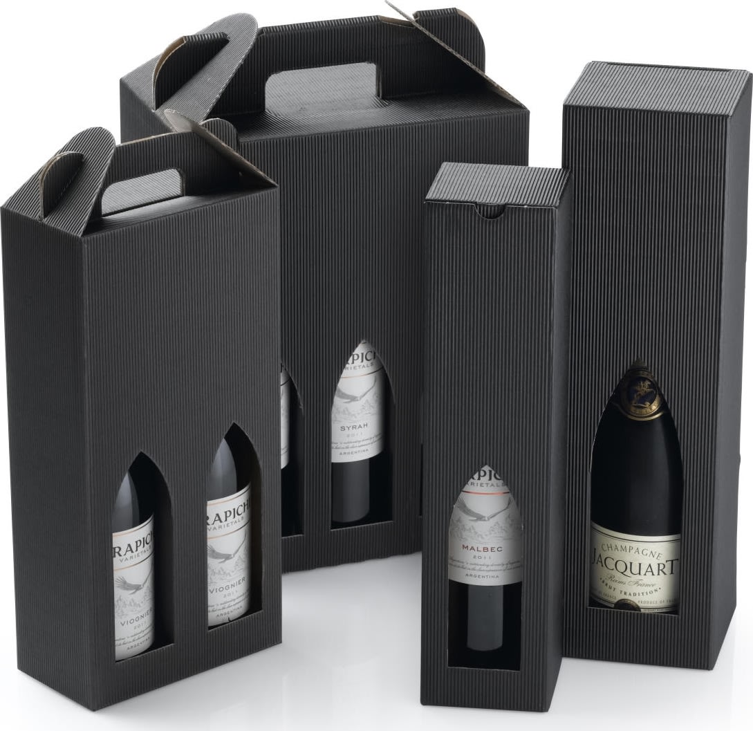Vinkartong Magnum Wellpapp Svart