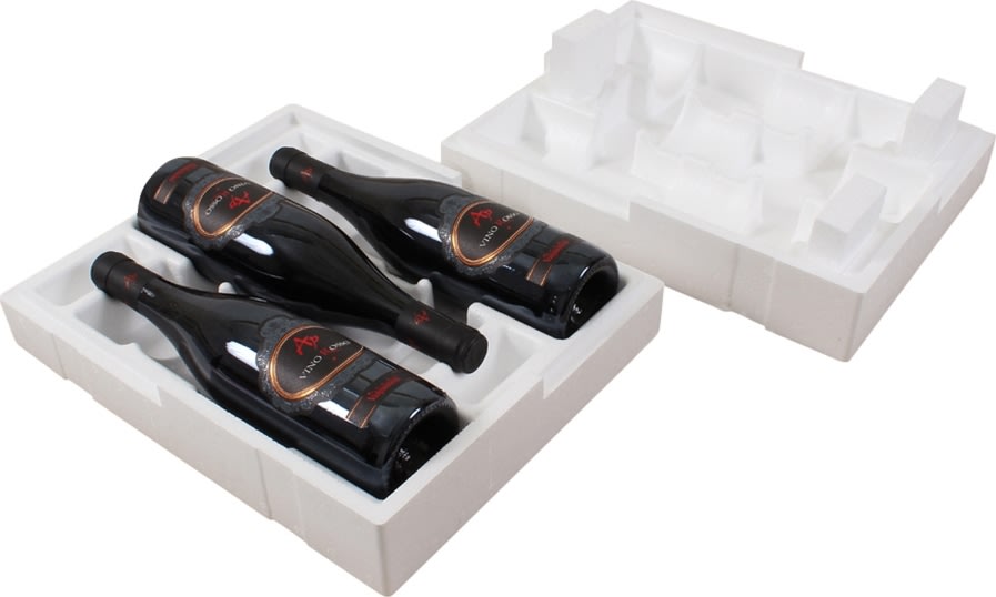 Frigolitlåda för vin, 3 flaskor
