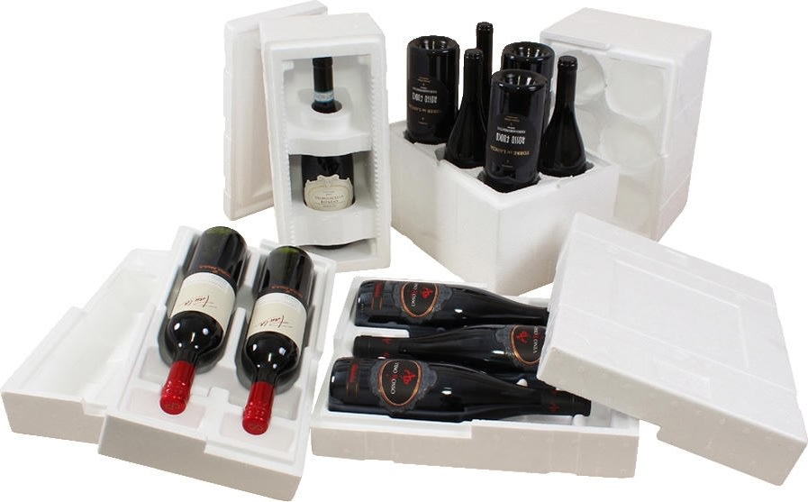 Frigolitlåda för vin, 3 flaskor
