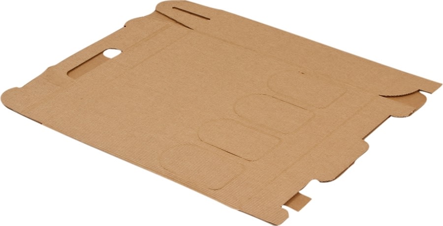 Presentask för öl, 4 flaskor, brun