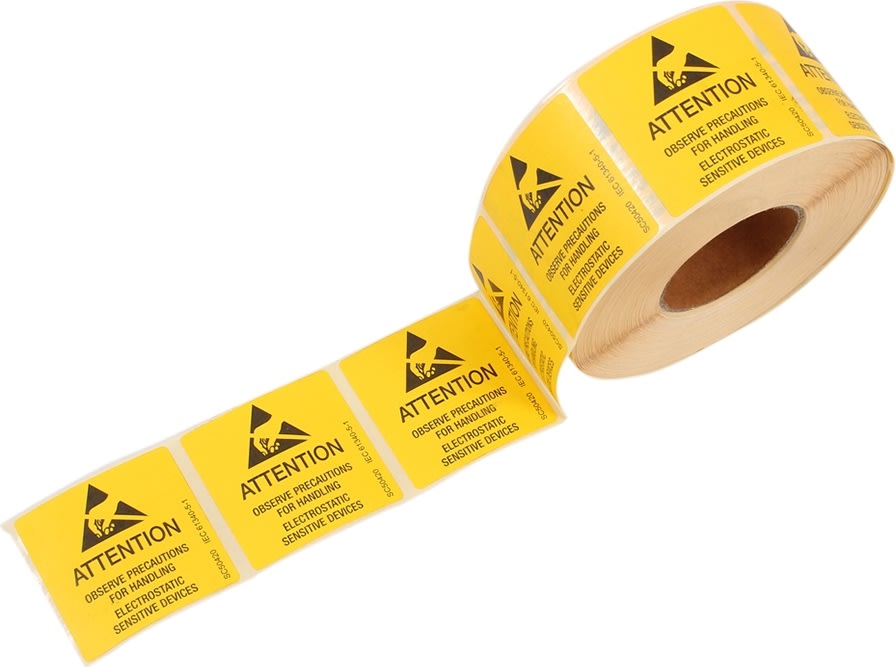 Etikettrulle ESD, 1000 st.