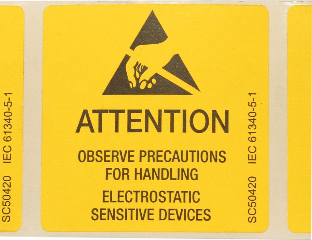 Etikettrulle ESD, 1000 st.