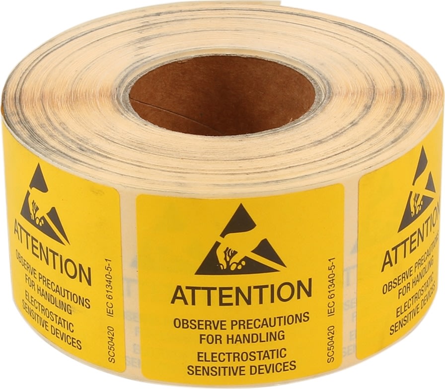 Etikettrulle ESD, 1000 st.