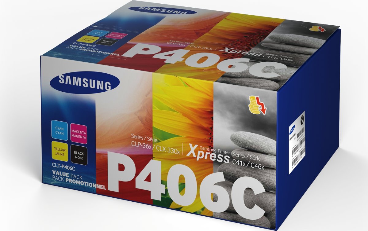 Lasertoner Samsung CLT-P406C Flerpack 4 st