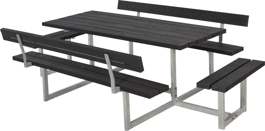 Plus Basic bänkset med ryggstöd | RePlast
