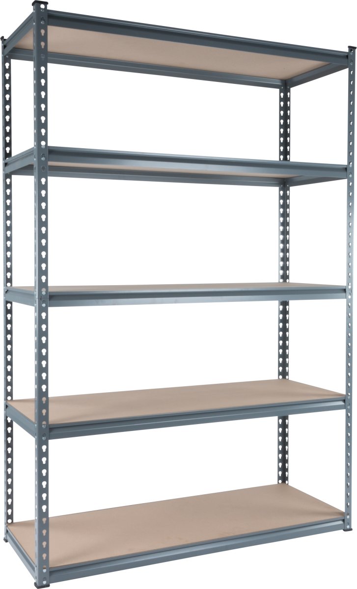 Stålhylla 5 hyllor, 300 kg, 180x120x47 cm
