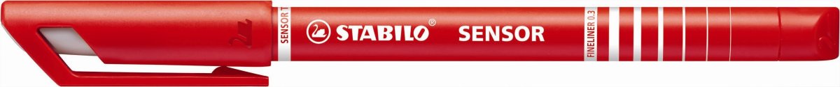 Stabilo Sensor fiberpenna, röd