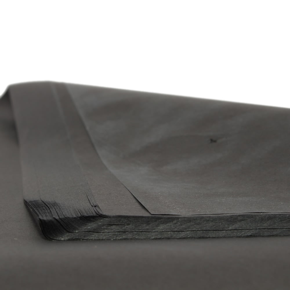 Silkespapper 50x75 cm, svart, 480 ark