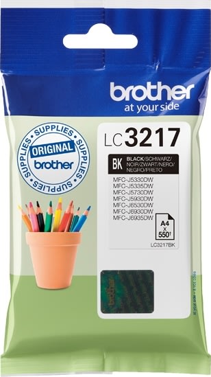 Brother LC3217BK bläckpatron, svart, 550 s