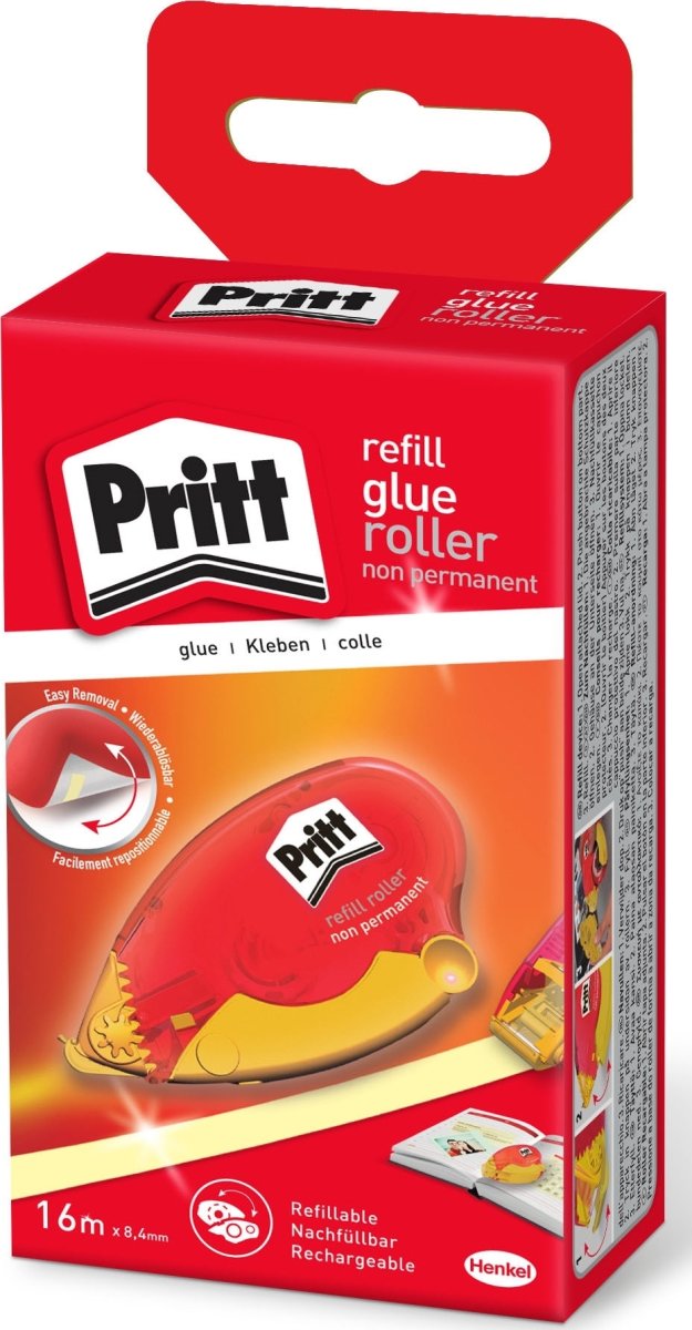 Pritt limroller med icke-permanent lim, 8,4 mm x 1