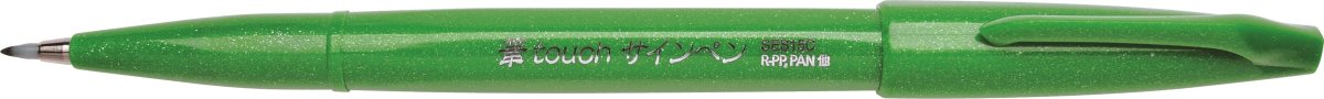 Pentel Brush Sign Pen Fineliner Grön