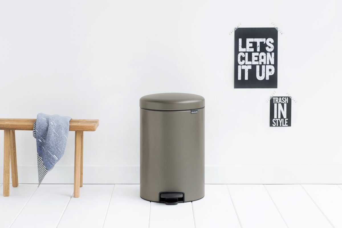 Brabantia Pedalhink 20 L, platinum