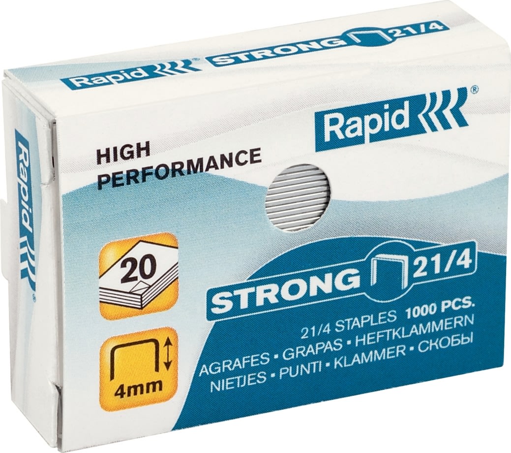 Häftklammer Rapid Strong 21/4, 1000 st