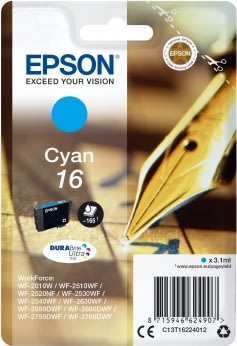 Epson T1622 Bläckpatron, 165 sidor, cyan