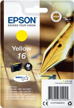 Epson T1624 Bläckpatron, 165 sidor, gul