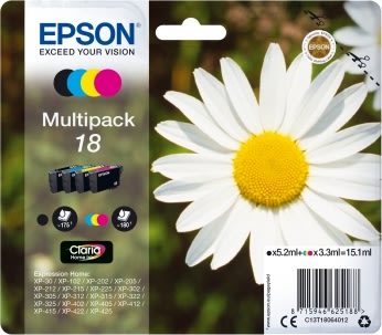 Bläckpatron Epson T1806 Multipack 4 färger