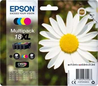 Epson 18XL blækpatron, multipak, 4 farver