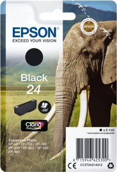 Bläckpatron Epson C13T24214012 Svart 240 sidor
