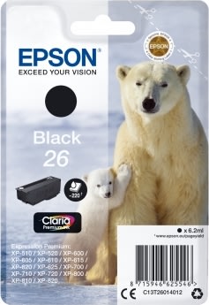Bläckpatron Epson T2601 Svart 220 sidor