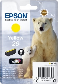 Epson T2614 blækpatron, 300s, gul