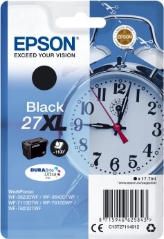 Epson 27XL bläckpatron, svart, 1100 s