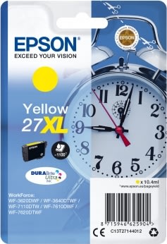 Bläckpatron Epson 27XL Gul 1100 sidor