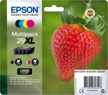 Epson Nr. 29XL blækpatron, multipak, 4 farver
