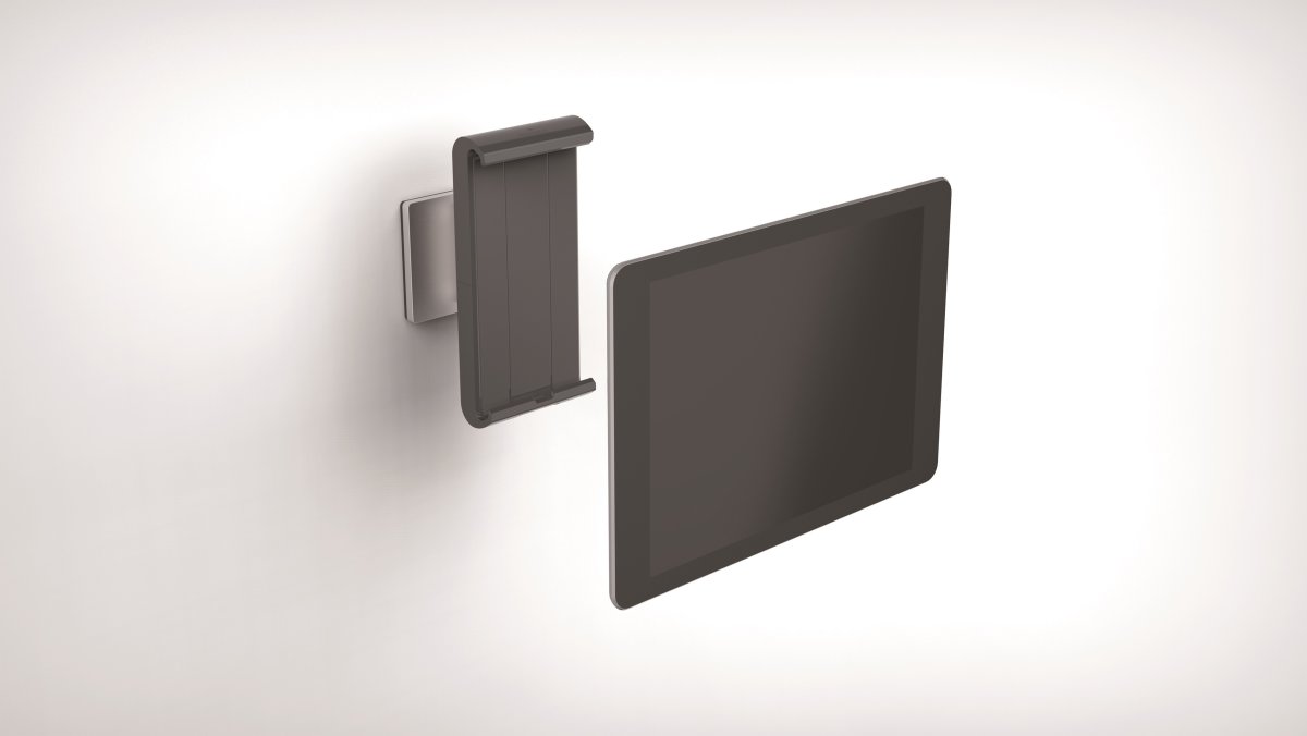 Durable väggställ till iPad/surfplatta, aluminium