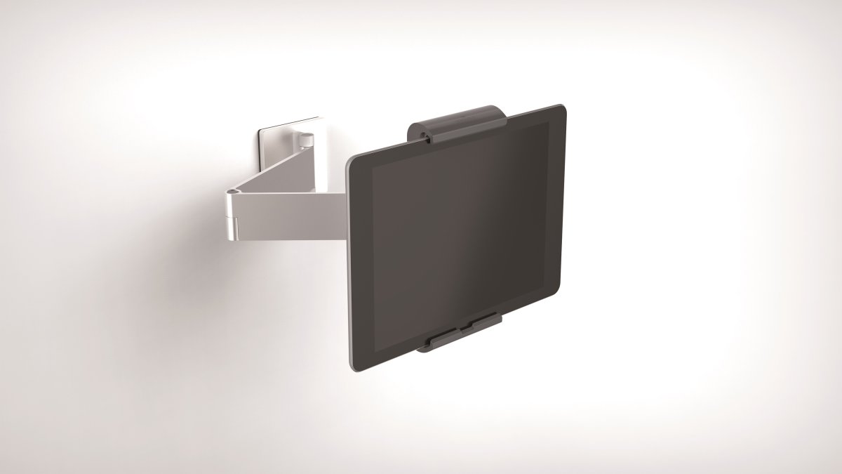 Durable fastmont. vægstander til iPad/tablet, alu