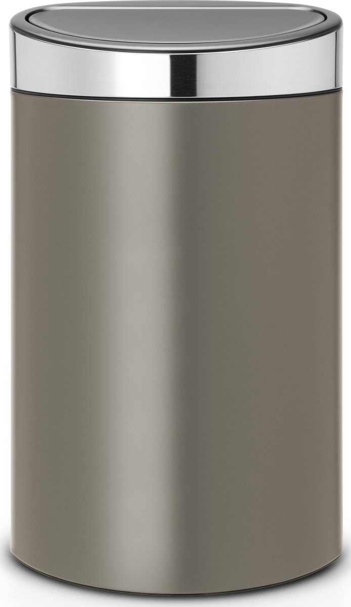 Brabantia Touch Bin 40 L, platinum med stållock