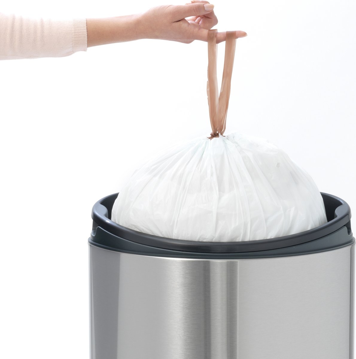 Brabantia Touch Bin 40 L, platinum med stållock