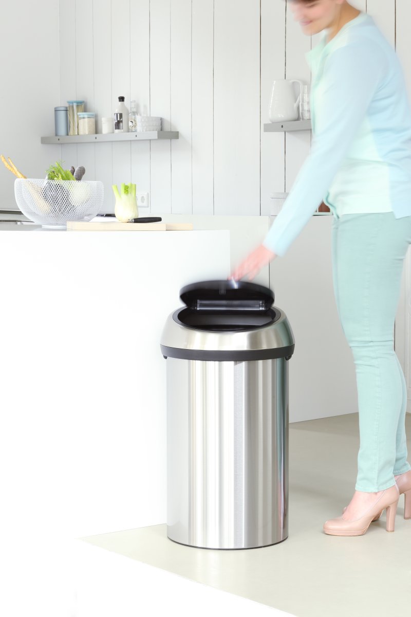 Brabantia Touch Bin 60 L, platinum, FPP-lock