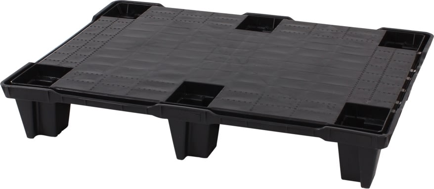 Plastpall, 800x600 mm, svart