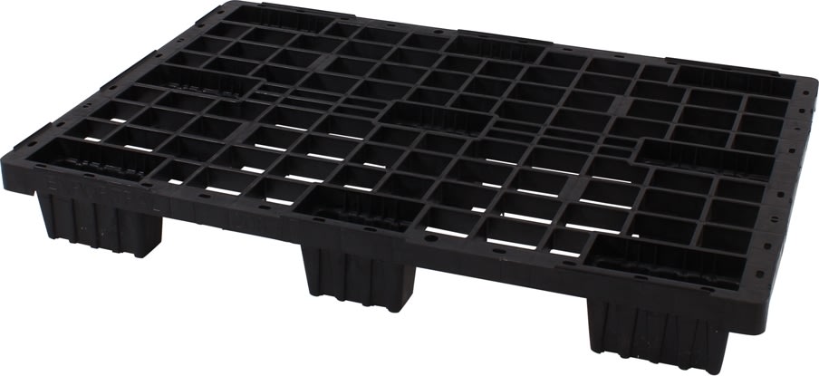 Plastpall, 800x1200 mm, svart
