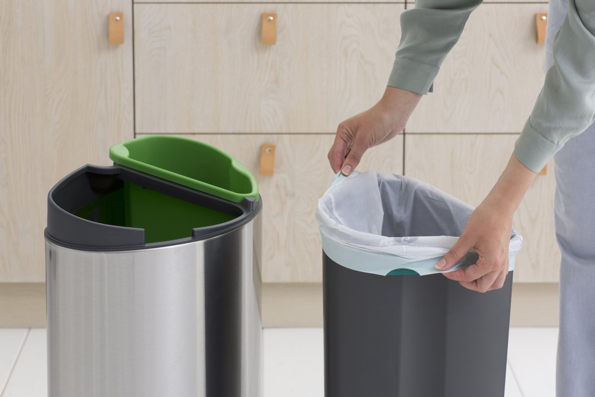 Brabantia avfallssortering. 10 + 23 L, matt steel
