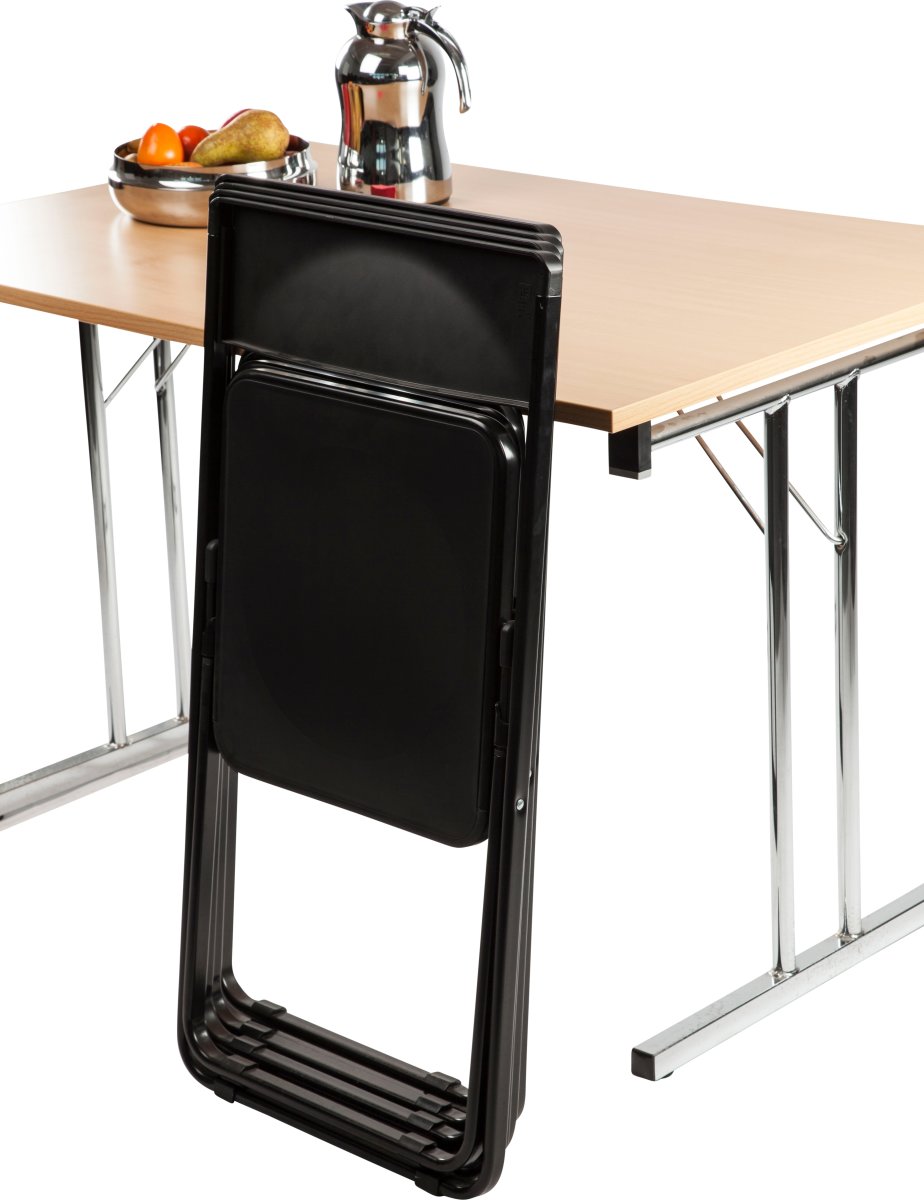 Slim fällbara stol svart H78xD51xB44 cm