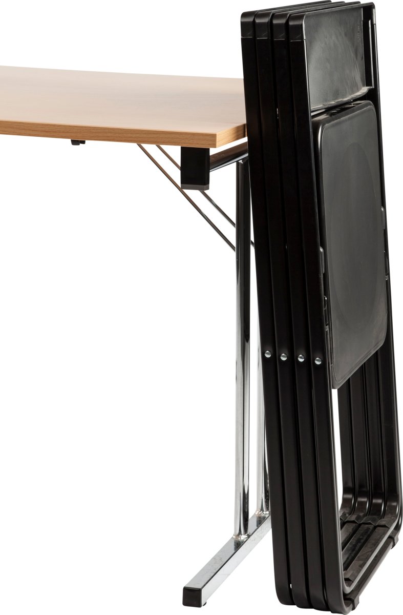 Slim fällbara stol svart H78xD51xB44 cm
