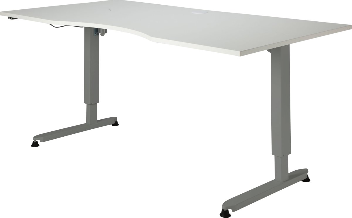 Höj-/sänkbart skrivbord Stay Vit/Alu 180x90 cm