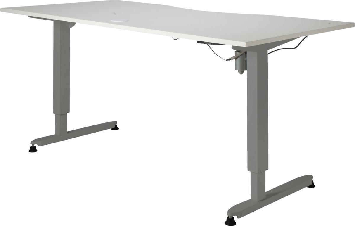Höj-/sänkbart skrivbord Stay Vit/Alu 180x90 cm