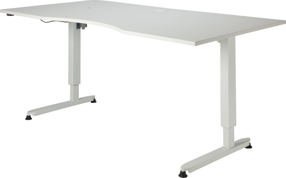 Stay hæve/sænkebord hvid/hvid 180x90 cm 