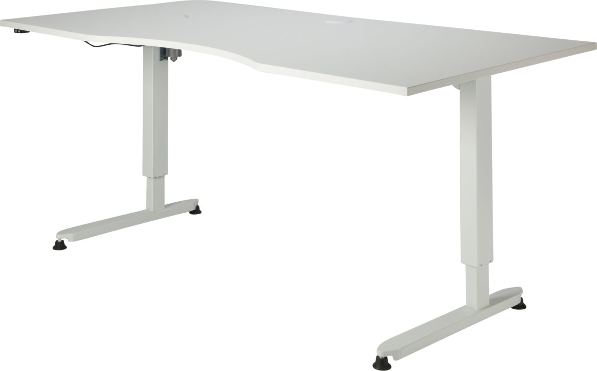 Stay höj- och sänkbart skrivbord vit/vit 180x90 cm