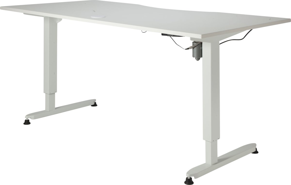 Stay höj- och sänkbart skrivbord vit/vit 180x90 cm