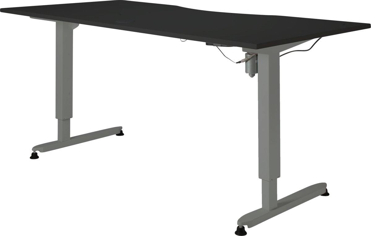 Höj-/sänkbart skrivbord Stay Svart/Alu 180x90 cm