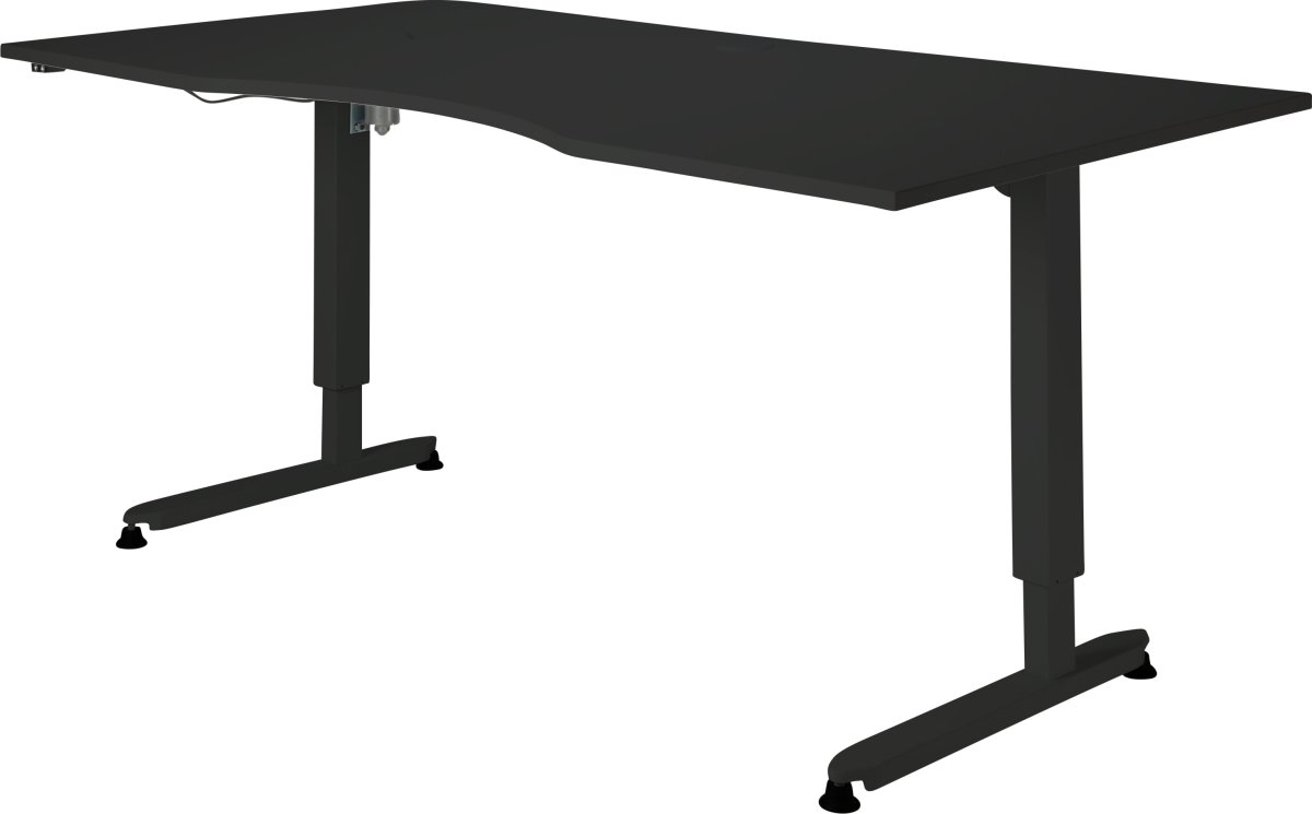 Stay hæve/sænkebord sort/sort 180x90 cm 