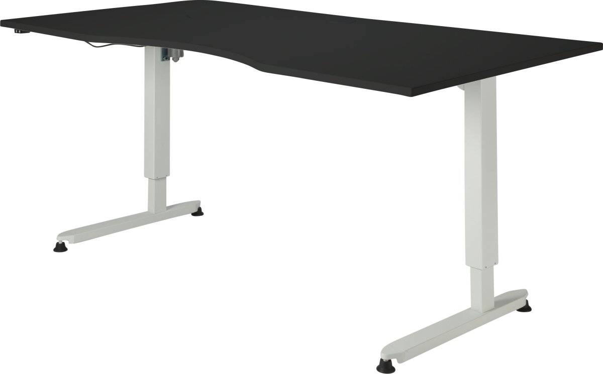 Höj-/sänkbart skrivbord Stay Svart/Vit 180x90 cm