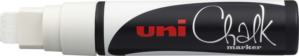 Uni PWE-17K kritpenna, vit, 15 mm bred spets