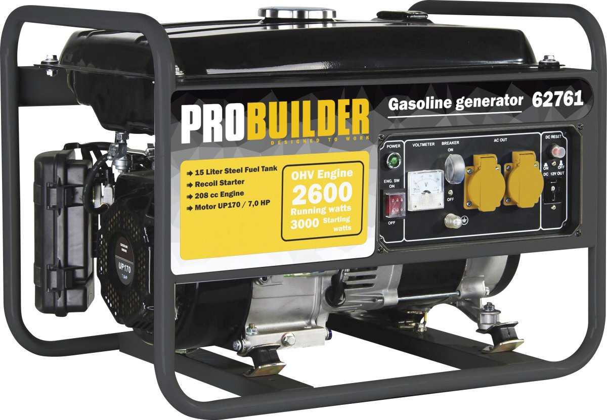 Probuilder Generator med 4-taktsmotor, 3000w