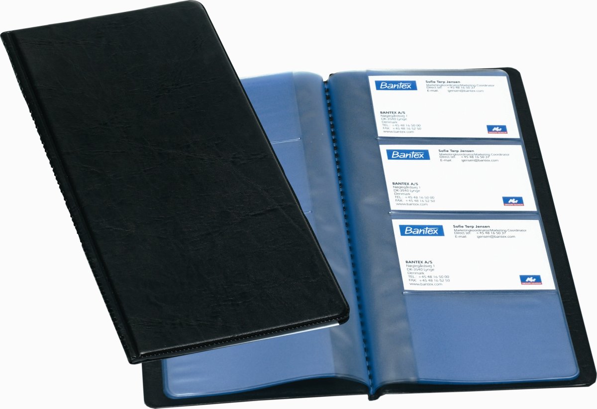 Bantex visitkortsmapp, svart