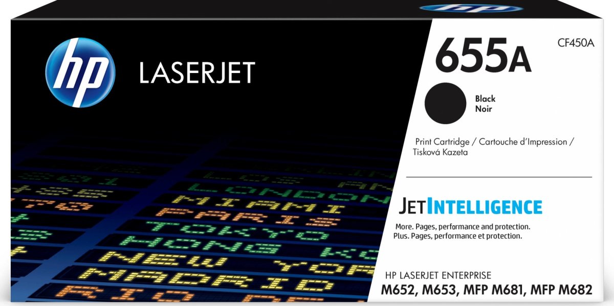 HP 655A/CF450A Lasertoner, svart, 12 500 s