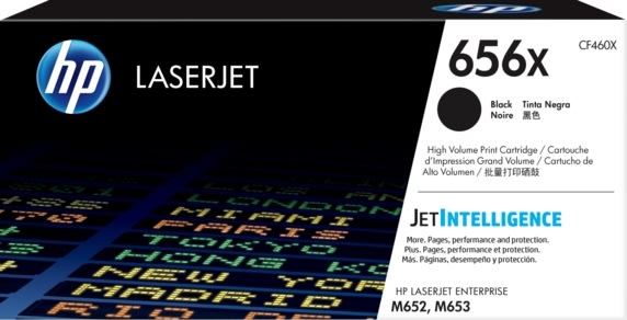 HP 656X/CF460X Lasertoner, svart, 27 000 s